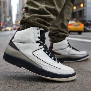 Air Jordan 2 Sneakers Mens 14 Sail Burgundy Crush Retro A Ma Maniere DO7216-100